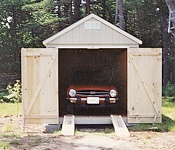 10' X 20' Car Shed with 7' Walls and Pine Doors