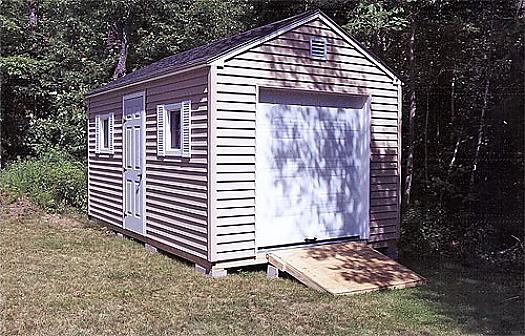 10' X 16' Shed with Garage Door