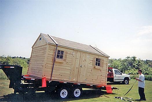 10' X 16' Shed Delivery Unloading